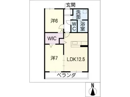 MEY FELICE(2LDK/1階)の間取り写真