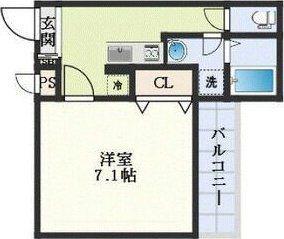 AILE柴島(1K/2階)の間取り写真