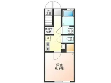 BREEZE(1K/1階)の間取り写真