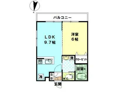 フローレンス成増(1LDK/1階)の間取り写真