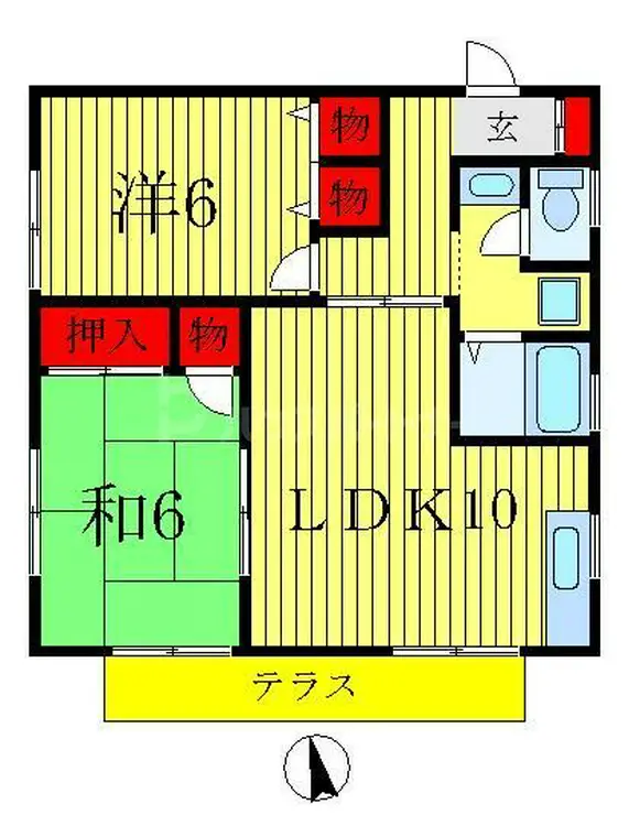 パークハイツ花伊B棟 1階階 間取り