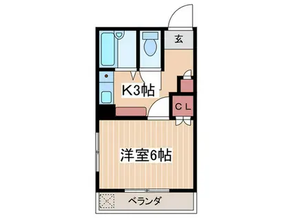 第2竹本ビル(1K/4階)の間取り写真