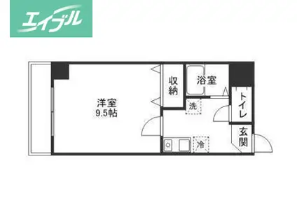 PALAZZOWAKO(1K/3階)の間取り写真