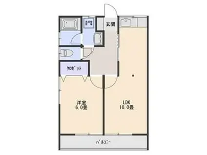 ALPHA REPRO総社(1LDK/1階)の間取り写真