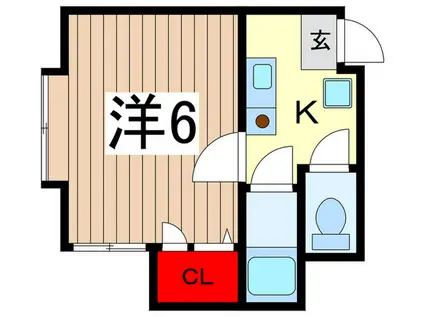 アーバンハイツ(1K/1階)の間取り写真