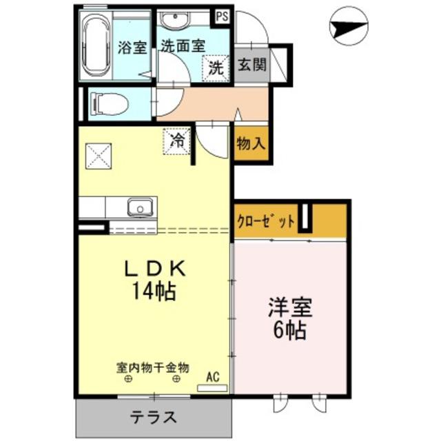 EXCELLENT(1LDK/1階)の間取り写真