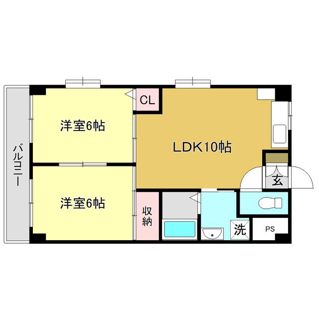 ルミエールSAWA(2LDK/3階)の間取り写真