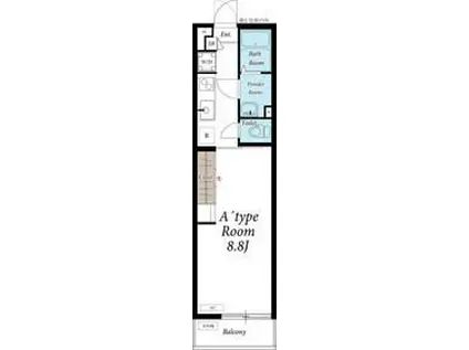 リブリ・テラ海神(1K/3階)の間取り写真