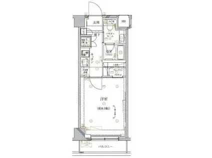 クレイシア板橋志村(1K/4階)の間取り写真
