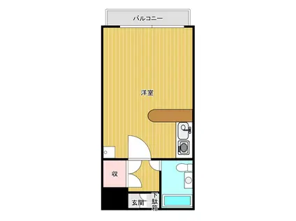 グレース御井(ワンルーム/1階)の間取り写真