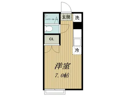 メゾン富貴(1K/1階)の間取り写真