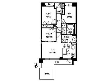エスティメゾン巣鴨(2SLDK/1階)の間取り写真