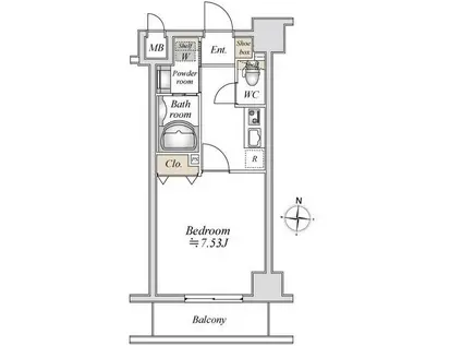 リテラス本所吾妻橋(1K/5階)の間取り写真