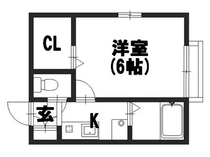 ハイツエクセレンスI(1K/2階)の間取り写真
