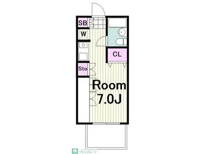 テレコム港北ビル(ワンルーム/4階)の間取り写真