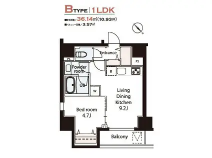 WEAVE BASE -ASUKAYAMA PARK 飛鳥山公園(1LDK/4階)の間取り写真