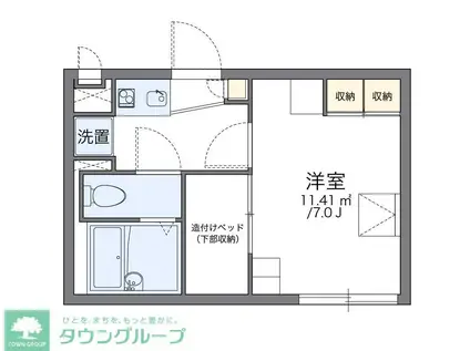 レオパレスプロスペラーレ(1K/2階)の間取り写真