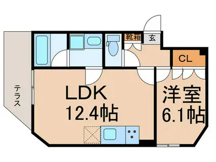 杉並区高円寺南5丁目計画(1LDK/1階)の間取り写真