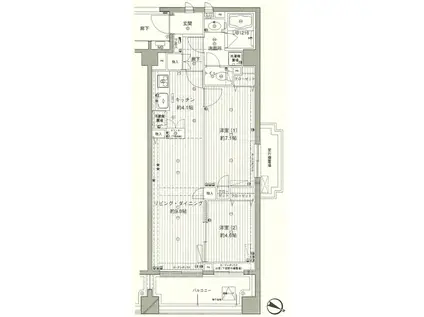 コスモリード西馬込(2LDK/2階)の間取り写真