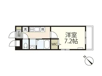 ファミールK(1K/3階)の間取り写真