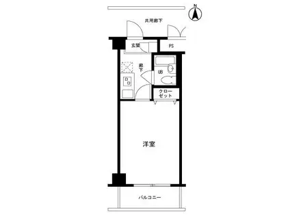 JKマンション(1K/2階)の間取り写真