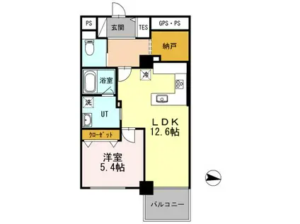 札幌まち家勇崎(1LDK/1階)の間取り写真