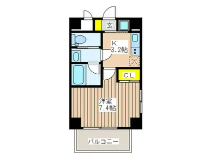 178HOUSE(1K/3階)の間取り写真