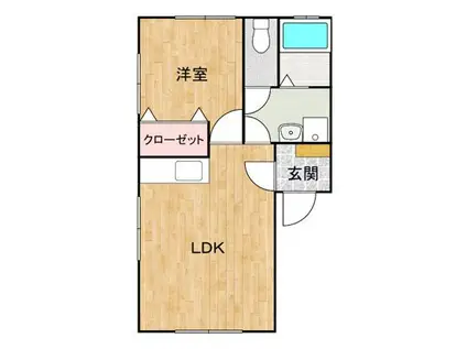 MONO(1LDK/2階)の間取り写真