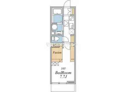 ウインドテラス津田沼II(1K/1階)の間取り写真