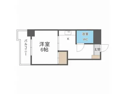 野中ハイム(ワンルーム/2階)の間取り写真