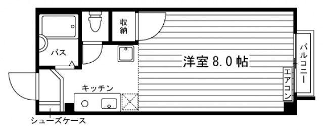 ALLUREIII(ワンルーム/1階)の間取り写真