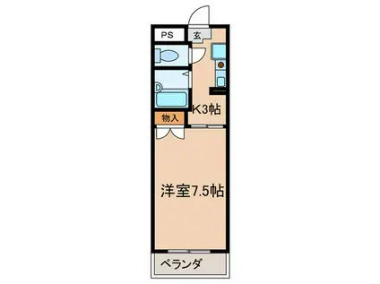 センチュリー・ショウエイVII(1K/2階)の間取り写真