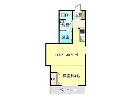 HALELEA(1LDK/3階)の間取り写真