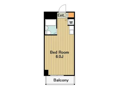 キャッスルマンション橋本(ワンルーム/1階)の間取り写真
