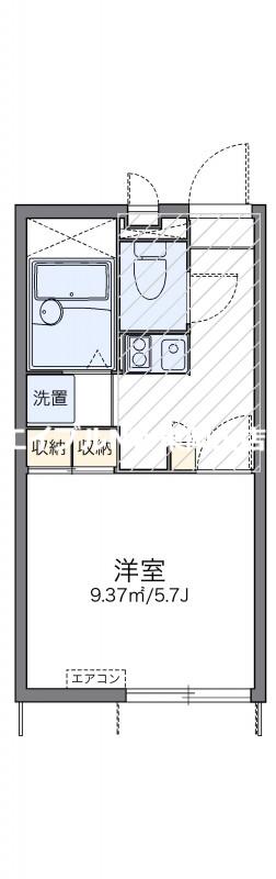 レオパレス椿(1K/1階)の間取り写真
