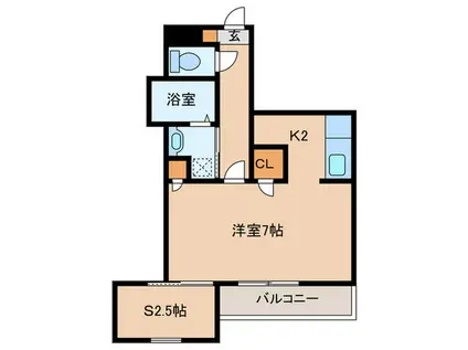 M´Z鴨池II(1SK/1階)の間取り写真