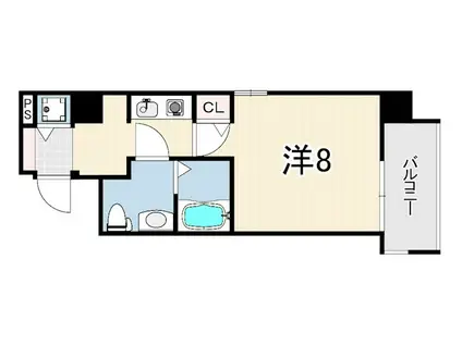 アクロス神戸住吉ステーションフロント(1K/2階)の間取り写真