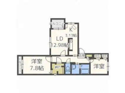 M-SELECTION.STELLAII(2SLDK/5階)の間取り写真