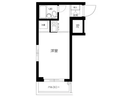 アクトピア田園調布南(1K/3階)の間取り写真