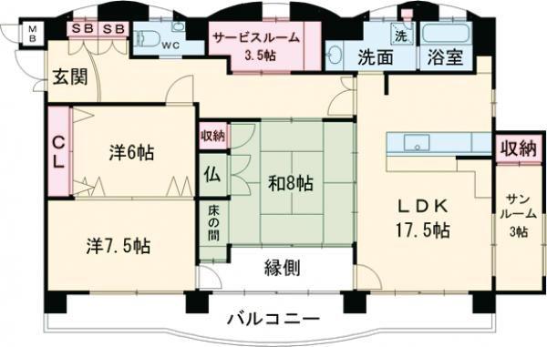 ファミーユ・T(3SLDK/3階)の間取り写真