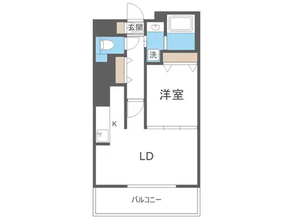 JP NOIE 円山表参道(1LDK/9階)の間取り写真