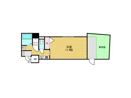 シティライフ新大阪(1K/1階)の間取り写真