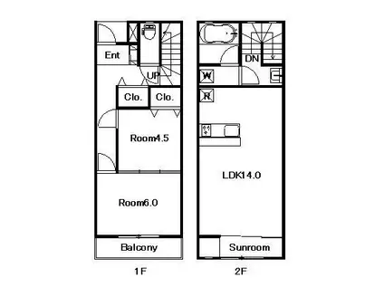 PORT VISTAII(2LDK/1階)の間取り写真