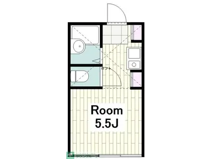 ルミエールコートI(ワンルーム/2階)の間取り写真