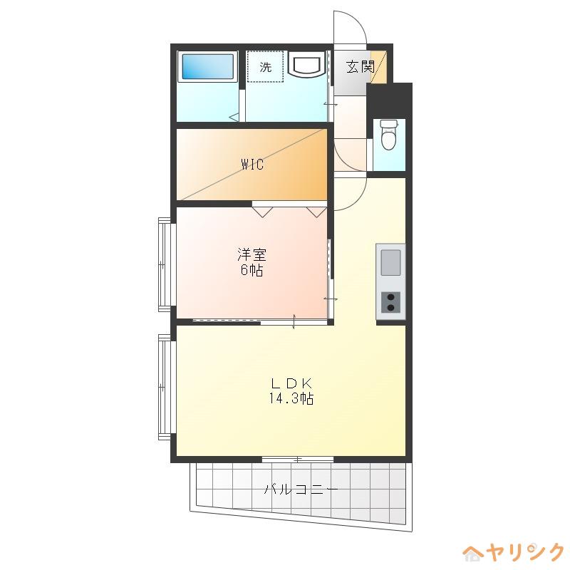 マルベリー(1LDK/3階)の間取り写真