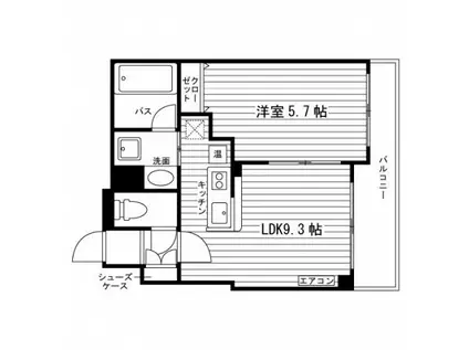ルラシオン北7条(1LDK/5階)の間取り写真