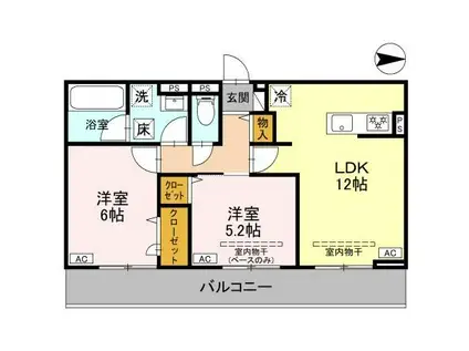 9COLORS(2LDK/1階)の間取り写真