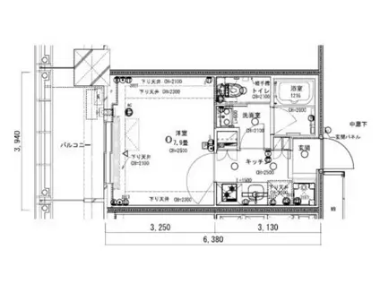 BRILLIA TOWER 浜離宮 ブリリアタワー浜離宮(1K/12階)の間取り写真