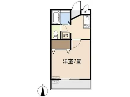 コティ・クーメリア(1K/2階)の間取り写真