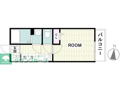 フルセイル南町田I(1K/1階)の間取り写真
